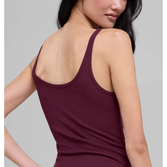 LIMITED COLOR Burgundy ribbed prosper tank - Picture 2 of 4